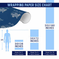 We The People Wrapping Paper Roll Vintage Grunge American Flag 4th of July 1776
