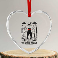 We Walk Alone Fresno Nightcrawler Heart Crystal Glass Ornament California Cryptid Hunter - Wonder Print Shop