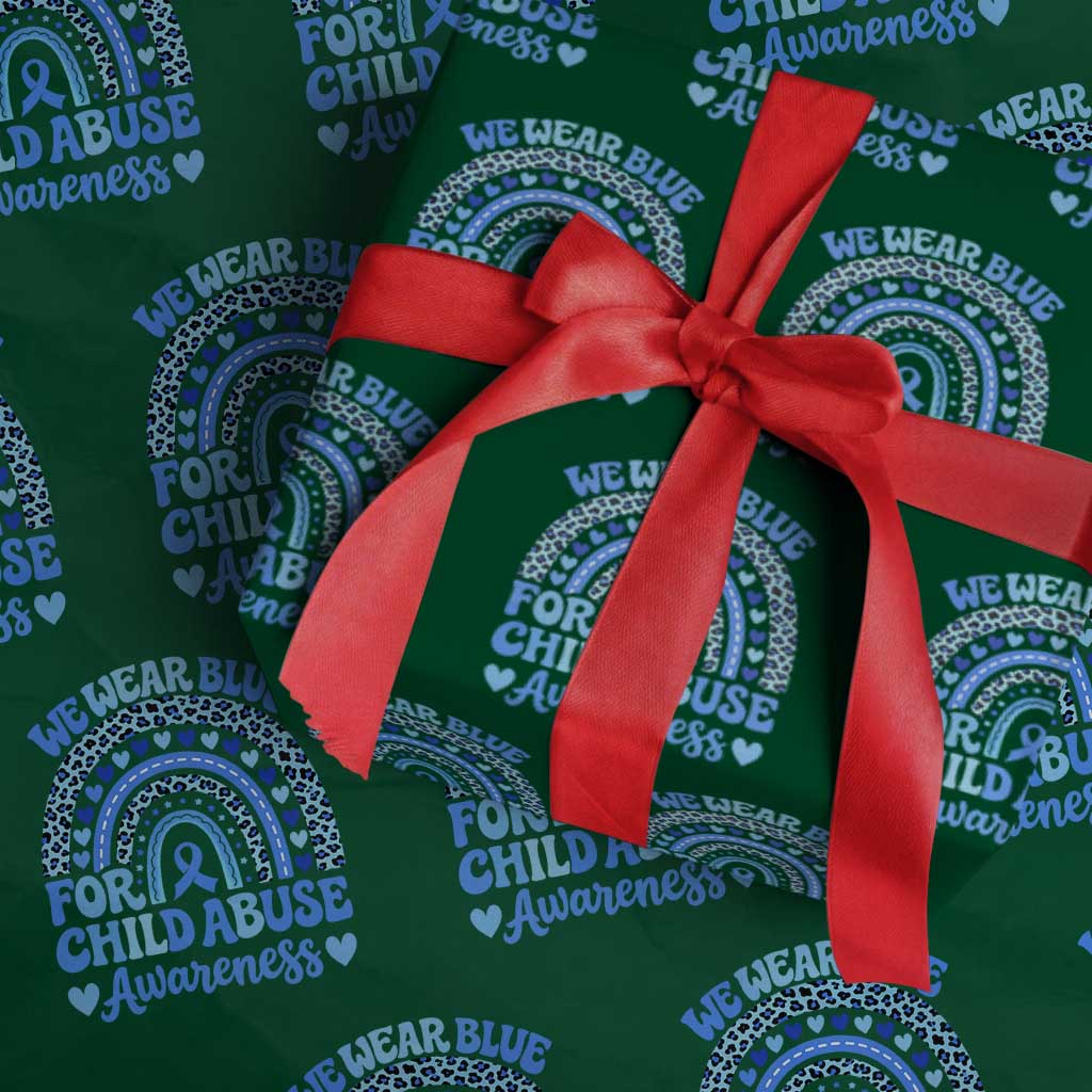 We Wear Blue Child Abuse Prevention Wrapping Paper Roll