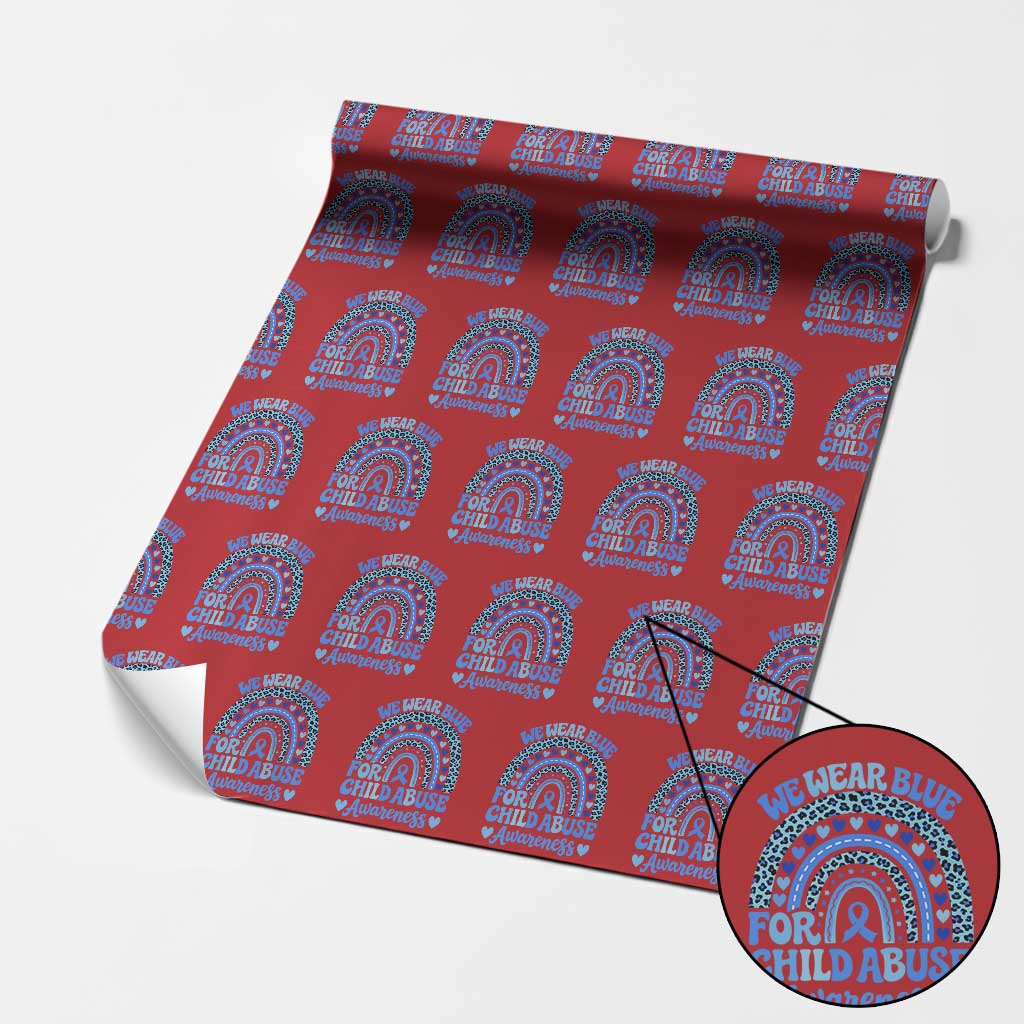 We Wear Blue Child Abuse Prevention Wrapping Paper Roll