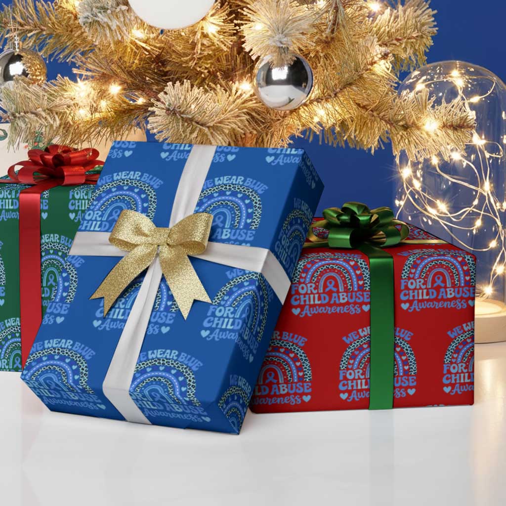 We Wear Blue Child Abuse Prevention Wrapping Paper Roll
