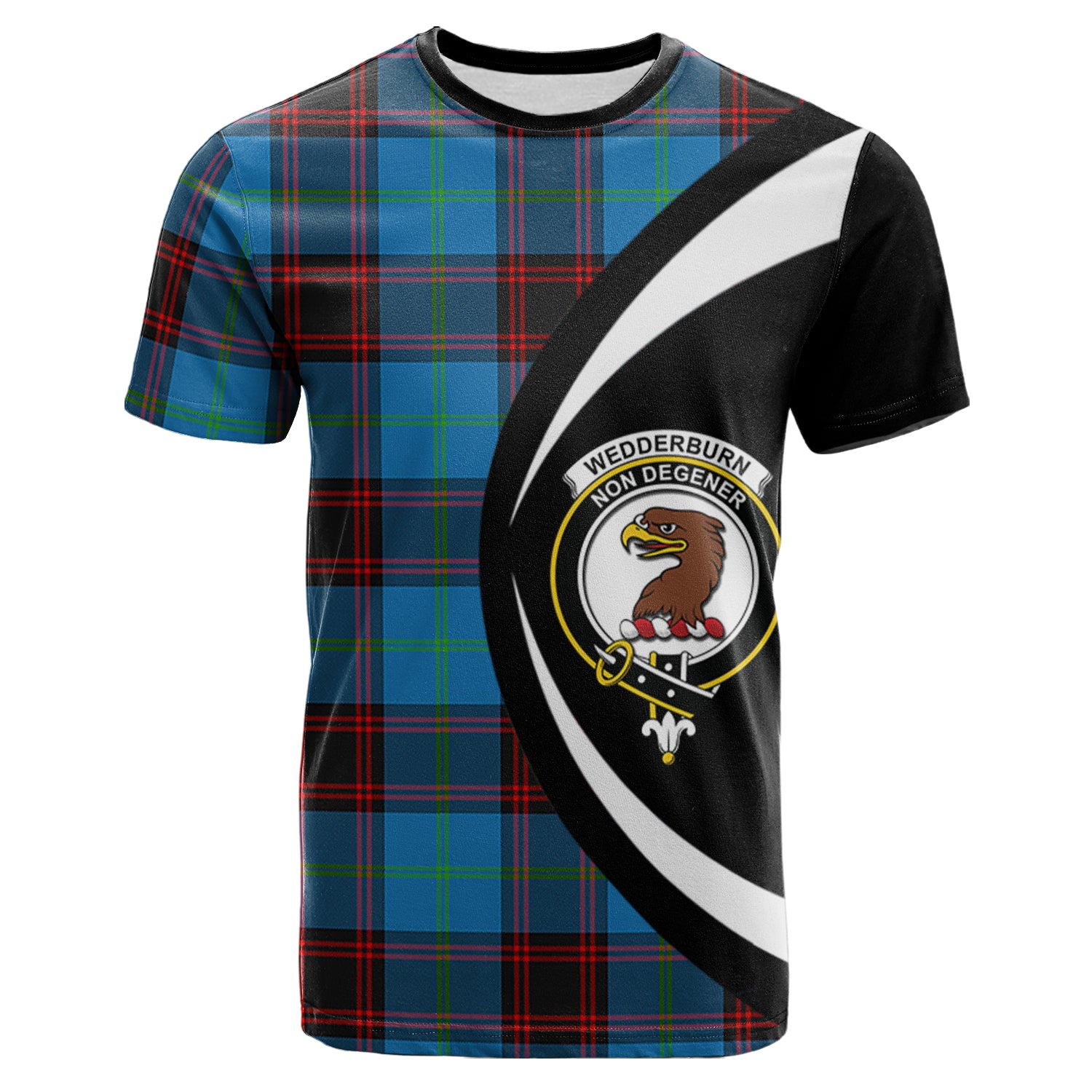 scottish-wedderburn-clan-crest-circle-style-tartan-t-shirt