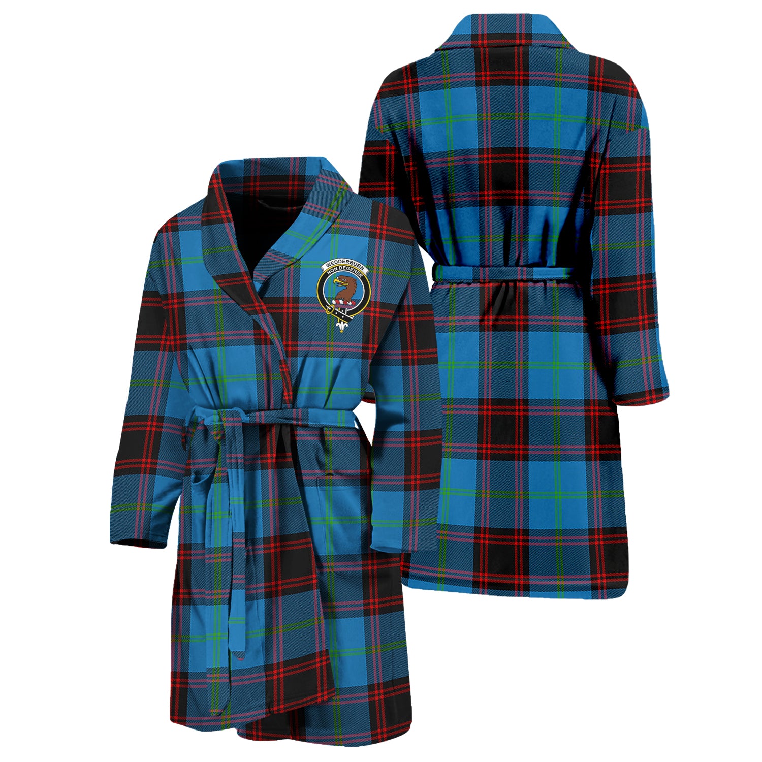 wedderburn-family-crest-tartan-bathrobe-tartan-robe-for-men-and-women