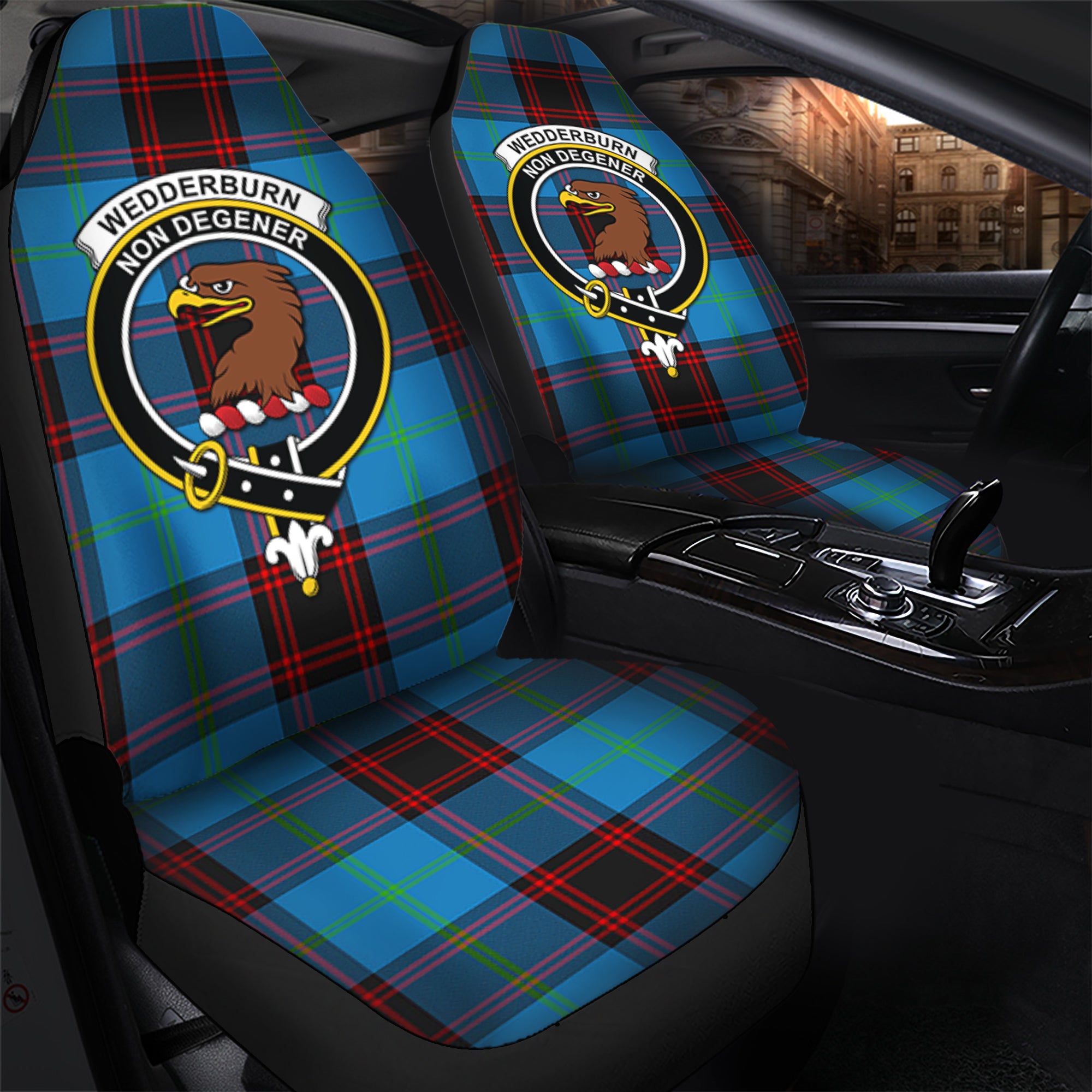 Wedderburn Clan Tartan Car Seat Cover, Family Crest Tartan Seat Cover TS23