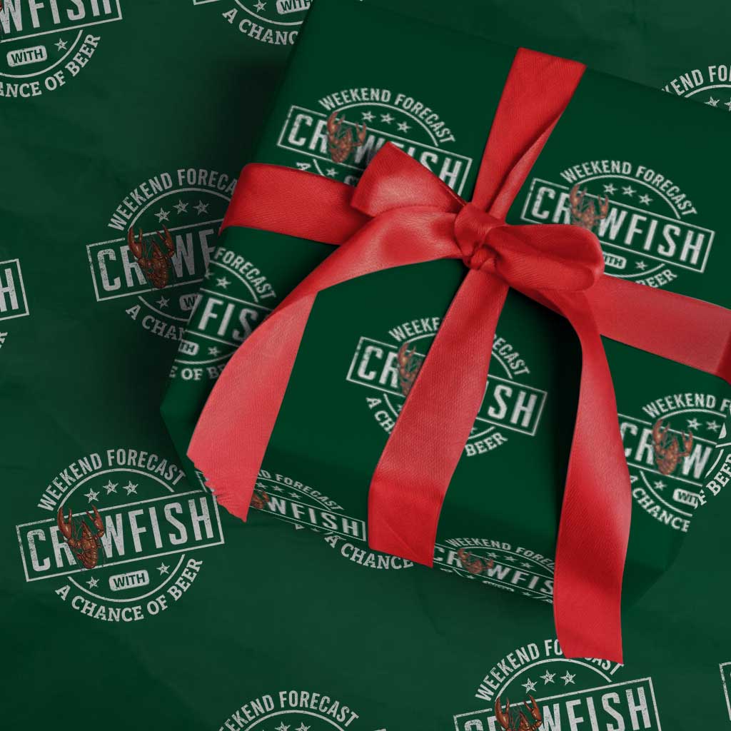 Weekend Forecast Crawfish With A Chance Of Beer Wrapping Paper Roll
