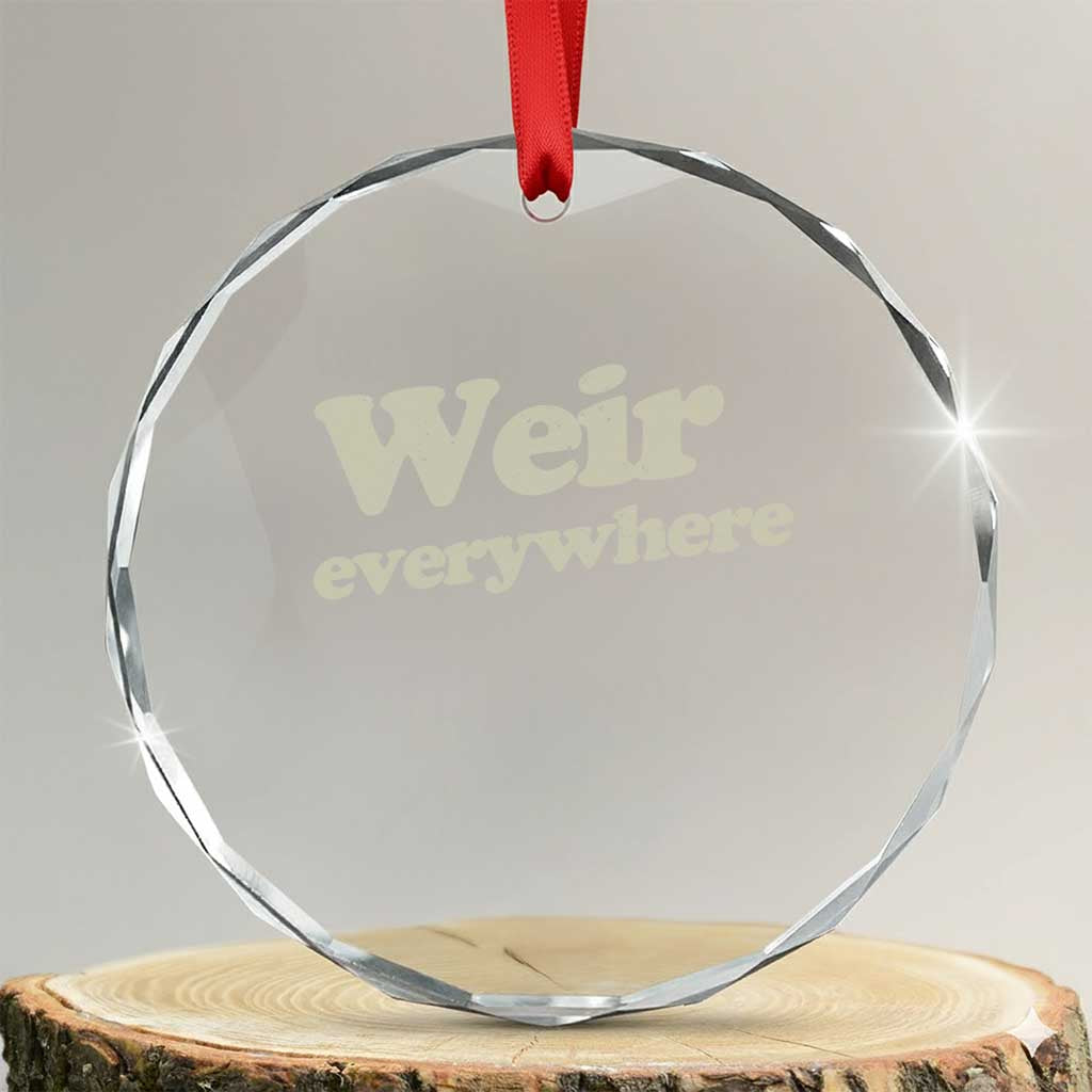 Weir Everywhere Crystal Glass Ornament Legendary Musician Memorial Tribute for Fans