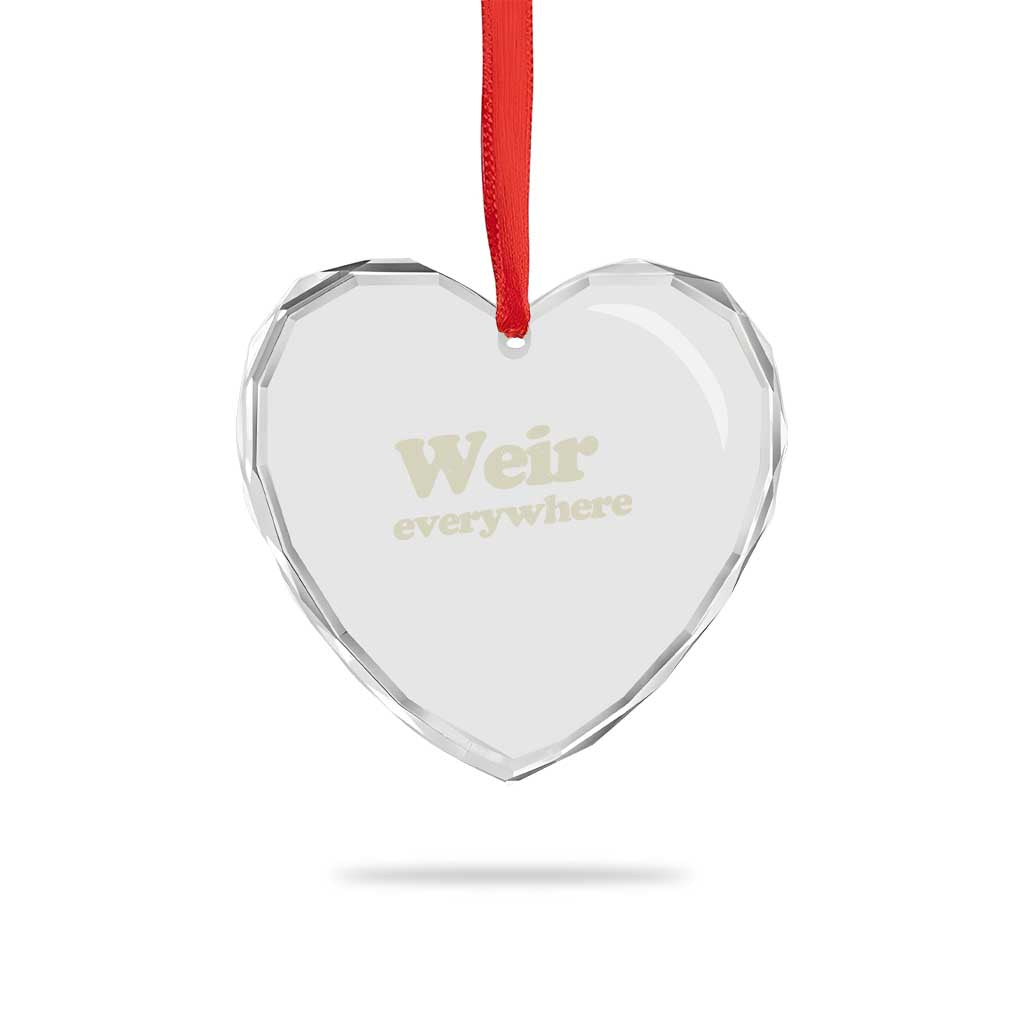 Weir Everywhere Heart Crystal Glass Ornament Legendary Musician Memorial Tribute for Fans