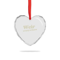 Weir Everywhere Heart Crystal Glass Ornament Legendary Musician Memorial Tribute for Fans