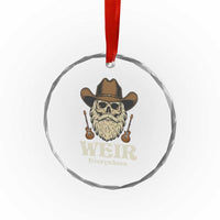Weir Everywhere Western Skull Guitarist Crystal Glass Ornament Legendary Musician Memorial Retro Tribute for Fans