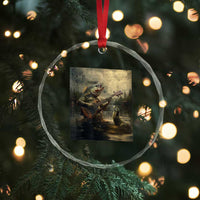 Weird Bass Fish Playing Bass Guitar Crystal Glass Ornament Funny Cursed Meme - Wonder Print Shop