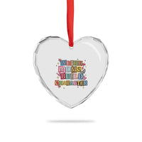 Weird Moms Build Character Heart Crystal Glass Ornament Funny Mom Mother's Day