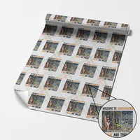 Welcome To Summerween Chillin And Thrillin Wrapping Paper Roll Funny Summer Halloween