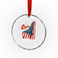 Welder Patriotic American Flag Crystal Glass Ornament - Wonder Print Shop