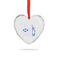 We'll Be Coming Scotland to USA Heart Crystal Glass Ornament Scottish Fans Statue of Liberty - Wonder Print Shop