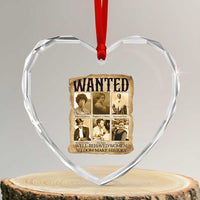 Well Behaved Women Seldom Make History Heart Crystal Glass Ornament Vintage Feminist Poster - Wonder Print Shop