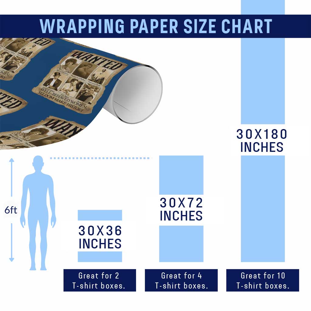 Well Behaved Women Seldom Make History Wrapping Paper Roll Vintage Feminist Poster - Wonder Print Shop