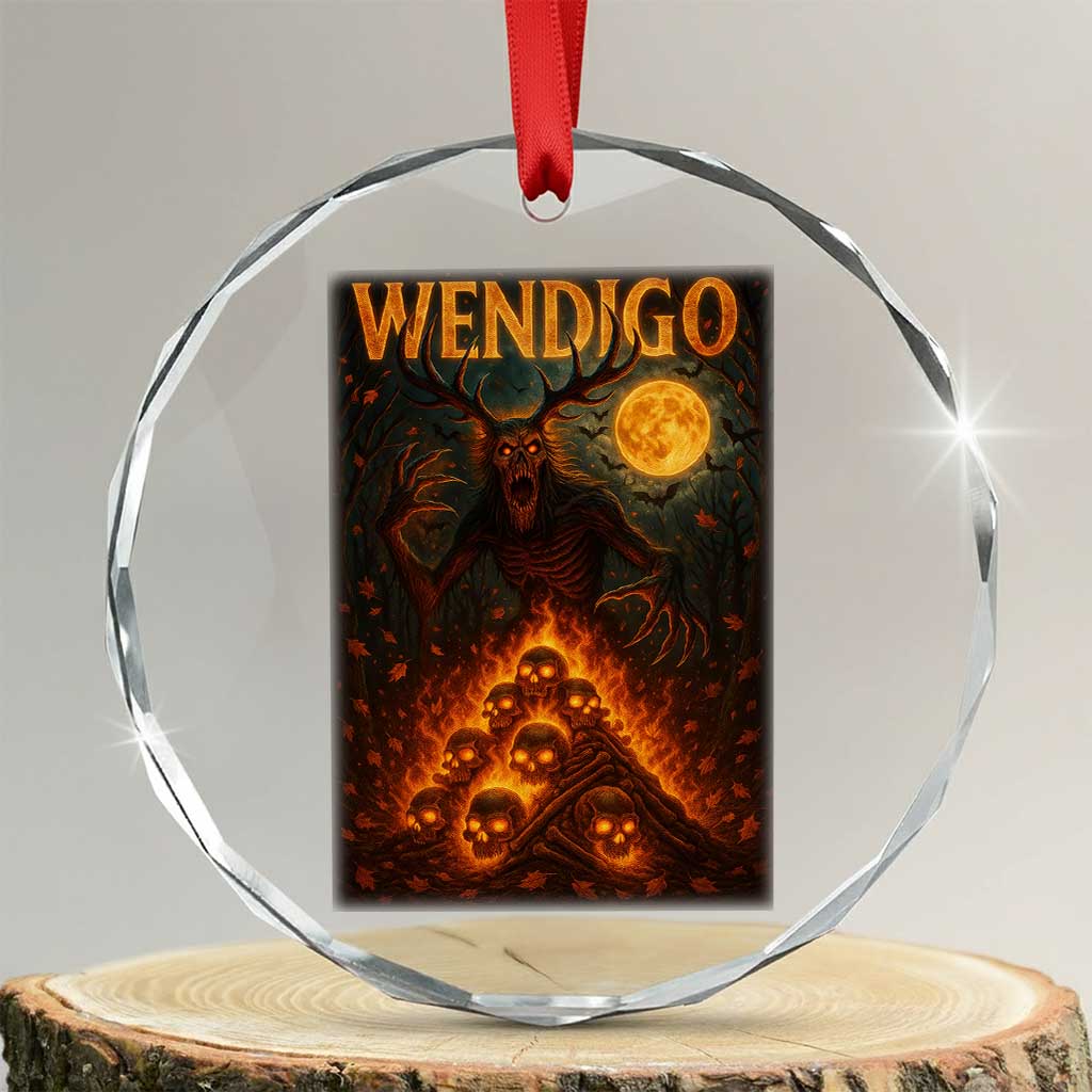 Wendigo Crystal Glass Ornament Halloween Cryptid Horror Mythical Creature - Wonder Print Shop