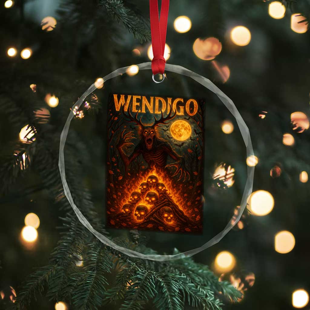 Wendigo Crystal Glass Ornament Halloween Cryptid Horror Mythical Creature - Wonder Print Shop