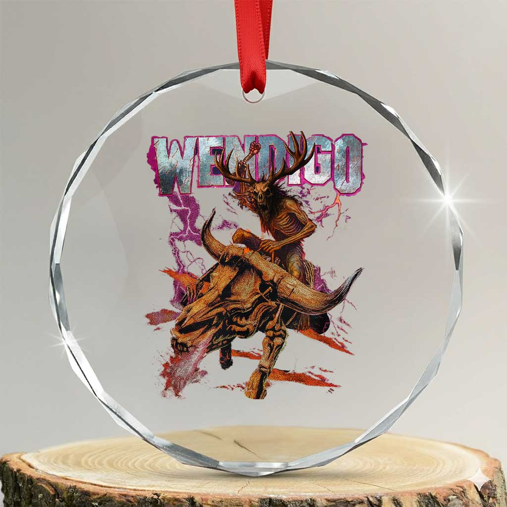 Wendigo Crystal Glass Ornament Riding Skeleton Cryptid Occult Dark Fantasy TS10