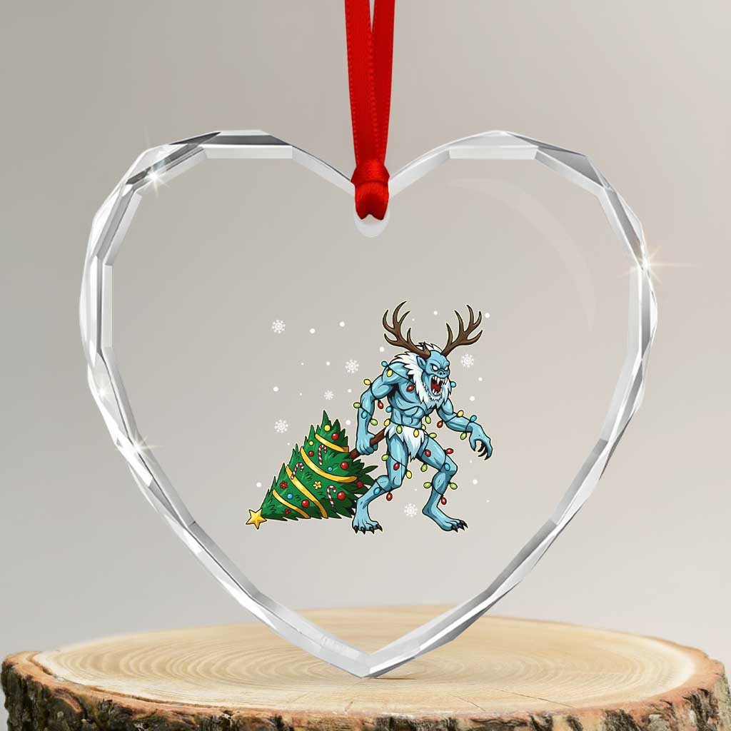 Wendigo Monster Heart Crystal Glass Ornament Cryptid Mythical Christmas - Wonder Print Shop