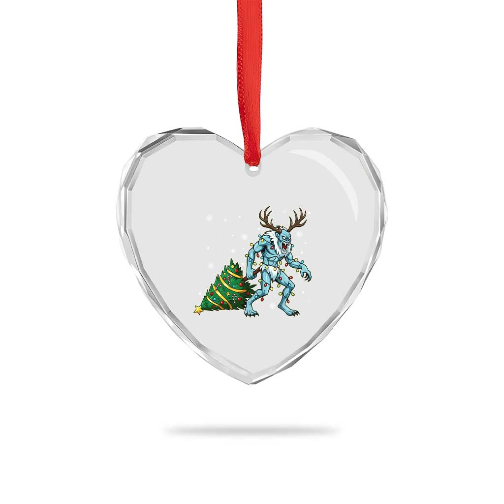 Wendigo Monster Heart Crystal Glass Ornament Cryptid Mythical Christmas - Wonder Print Shop