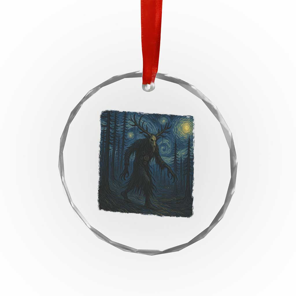 Wendigo Starry Night Crystal Glass Ornament Van Gogh Dark Fantasy Cryptid Lovers TS10
