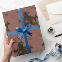 Wendigo Wrapping Paper Roll Horror Cryptid Occult Dark Fantasy - Wonder Print Shop