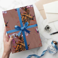 Wendigo Wrapping Paper Roll Riding Skeleton Cryptid Occult Dark Fantasy - Wonder Print Shop