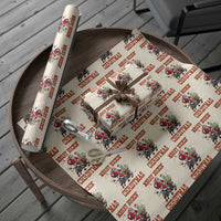 Western Black Santa Merry Buckin Christmas Wrapping Paper Roll Funny Rodeo - Wonder Print Shop