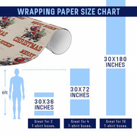 Western Black Santa Merry Buckin Christmas Wrapping Paper Roll Funny Rodeo - Wonder Print Shop