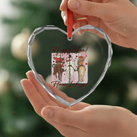 Western Christmas Horse Rider Heart Crystal Glass Ornament Happy Yee Haw Lidays - Wonder Print Shop