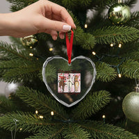 Western Christmas Horse Rider Heart Crystal Glass Ornament Happy Yee Haw Lidays - Wonder Print Shop