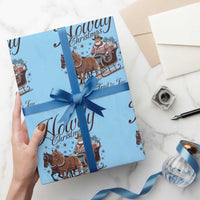 Western Christmas Wrapping Paper Roll Howdy Christmas Blaze The Trail To Joy Cowboy Santa - Wonder Print Shop