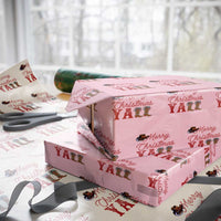 Western Cowboy Howdy Wrapping Paper Roll Merry Christmas Yall Cowgirl Boots Hat - Wonder Print Shop