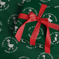 Western Cowgirl Silly Goose Meme Wrapping Paper Roll I Do A Thing Called What I Want - Wonder Print Shop