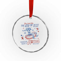 Western Cowgirl You Look Like the 4th of July Crystal Glass Ornament Makes Me Want A Hot Dog Real Bad