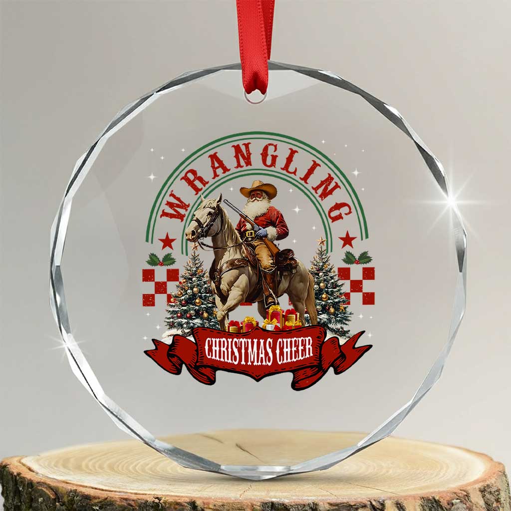 Western Crystal Glass Ornament Howdy Country Christmas Horse Xmas Cheer TS10