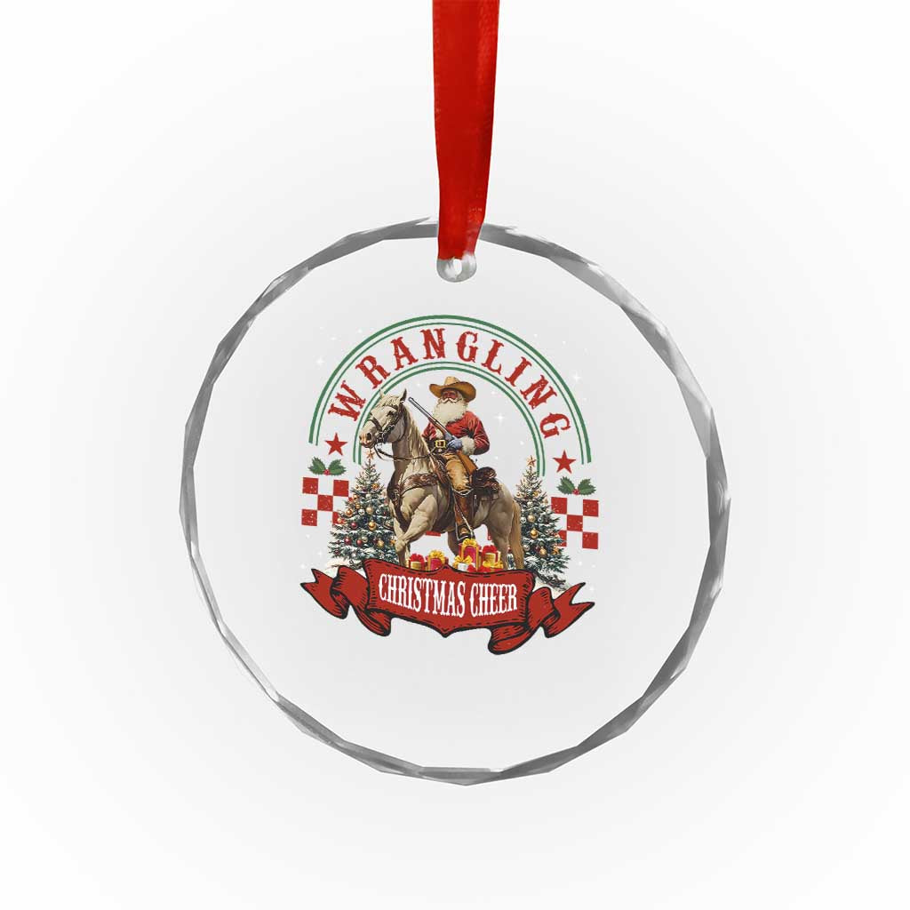 Western Crystal Glass Ornament Howdy Country Christmas Horse Xmas Cheer TS10