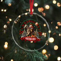 Western Crystal Glass Ornament Howdy Country Christmas Horse Xmas Cheer TS10
