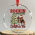 Western Crystal Glass Ornament Vintage 90s Cowboy Santa Claus Xmas Tree TS10