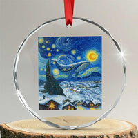 Whale Christmas Crystal Glass Ornament Stary Night Van Gogh Christmas - Wonder Print Shop