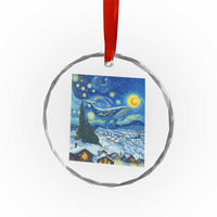 Whale Christmas Crystal Glass Ornament Stary Night Van Gogh Christmas - Wonder Print Shop