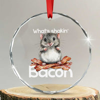 What is Shakin Bacon Funny Mouse Crystal Glass Ornament Pun Animal Humor - Wonder Print Shop