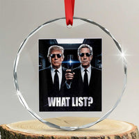 What List Dark Political Humor Crystal Glass Ornament Funny Political Conspiracy Parody - Wonder Print Shop