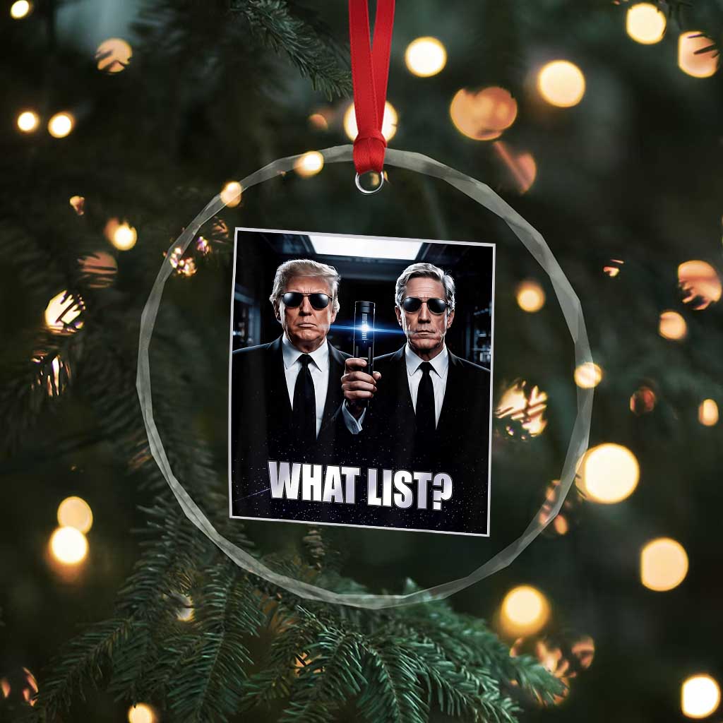 What List Dark Political Humor Crystal Glass Ornament Funny Political Conspiracy Parody - Wonder Print Shop