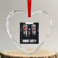 What List Dark Political Humor Heart Crystal Glass Ornament Funny Political Conspiracy Parody - Wonder Print Shop