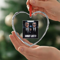 What List Dark Political Humor Heart Crystal Glass Ornament Funny Political Conspiracy Parody - Wonder Print Shop