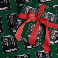 What List Dark Political Humor Wrapping Paper Roll Funny Political Conspiracy Parody - Wonder Print Shop