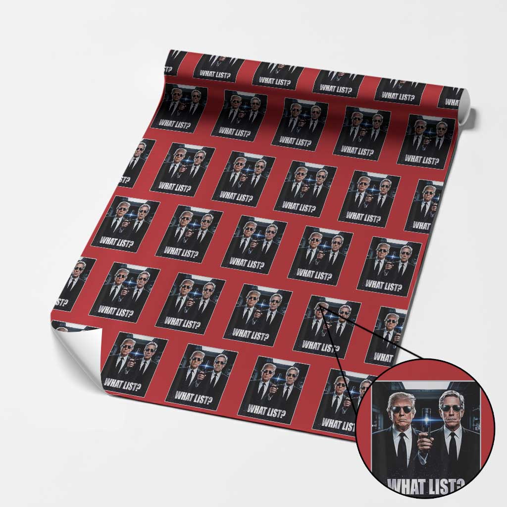 What List Dark Political Humor Wrapping Paper Roll Funny Political Conspiracy Parody - Wonder Print Shop