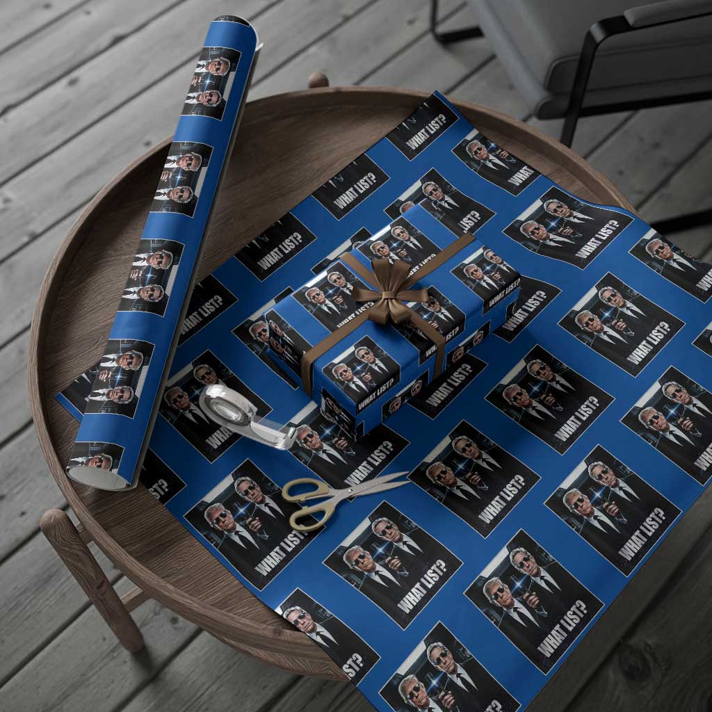 What List Dark Political Humor Wrapping Paper Roll Funny Political Conspiracy Parody - Wonder Print Shop